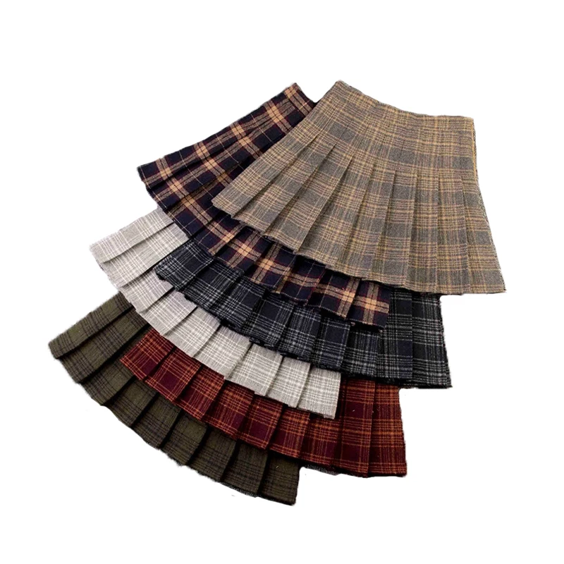 2021 WOMEN'S Autumn and Winter Skirt Thick Woolen Skirt Plaid A- line Skirt High-waisted Students Pleated Skirt Short Skirt
2021 WOMEN'S Autumn and Winter Skirt Thick Woolen Skirt Plaid A- line Skirt High-waisted Students Pleated Skirt Short Skirt