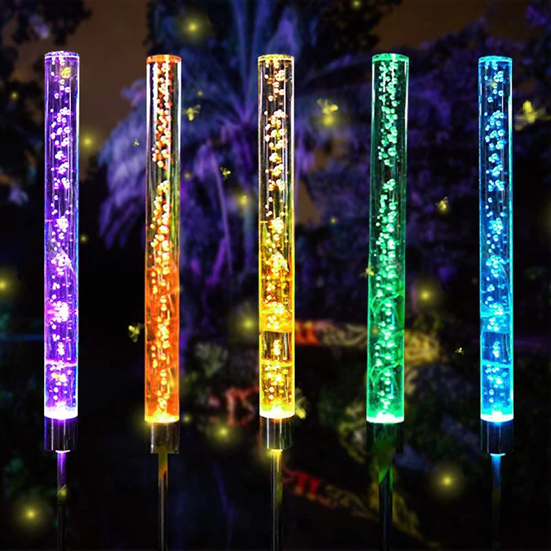 Solar Garden Lights Outdoor Solar Tube Lights Solar Acrylic Bubble Lamp Waterproof RGB Color Changing LED Solar Christmas Lights
Solar Garden Lights Outdoor Solar Tube Lights Solar Acrylic Bubble Lamp Waterproof RGB Color Changing LED Solar Christmas Lights