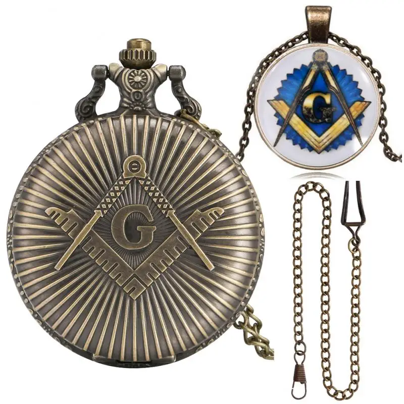 Masonic Freemasonry хромированный угольник и циркуль Mason мужские карманные часы женское