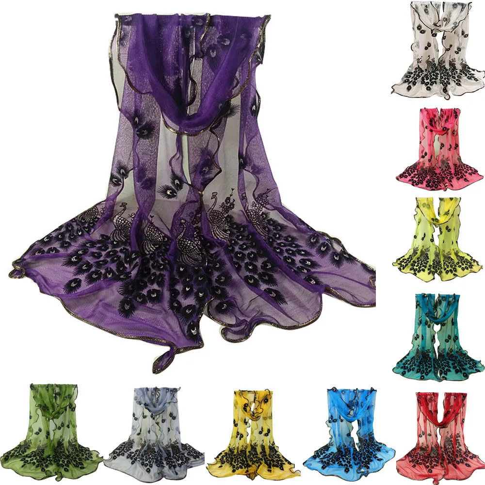 Women Fashion Scarves Peacock Flower Embroidered Lace Scarf Ladies Summer Long Soft Wrap Shawl Party Wedding Bandana Hijab
Women Fashion Scarves Peacock Flower Embroidered Lace Scarf Ladies Summer Long Soft Wrap Shawl Party Wedding Bandana Hijab
