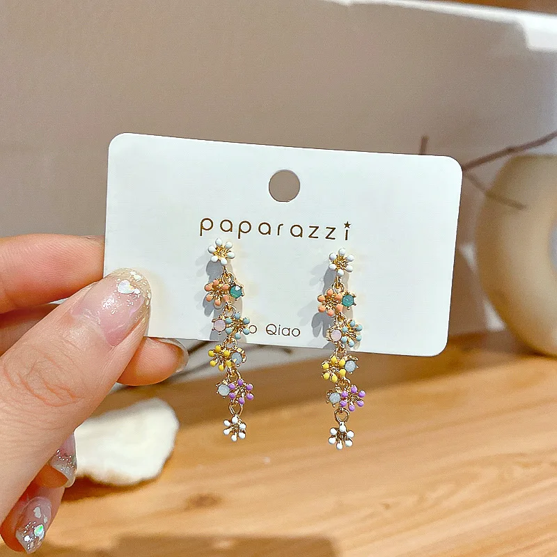 Little Flower Candy Sesen Super Fairy Flower Earrings Korean Fashion Luxury Jewelry Temperament Lovely Long Earrings for Women
Little Flower Candy Sesen Super Fairy Flower Earrings Korean Fashion Luxury Jewelry Temperament Lovely Long Earrings for Women