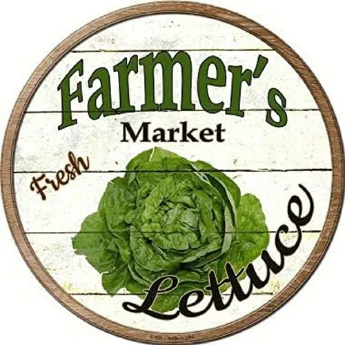 Farmers Market Fresh Lettuce Metal Novelty Round Circular Sign Round Tin Sign Nostalgic Metal Sign Home Decor for Culb Bar Cafe
Farmers Market Fresh Lettuce Metal Novelty Round Circular Sign Round Tin Sign Nostalgic Metal Sign Home Decor for Culb Bar Cafe
