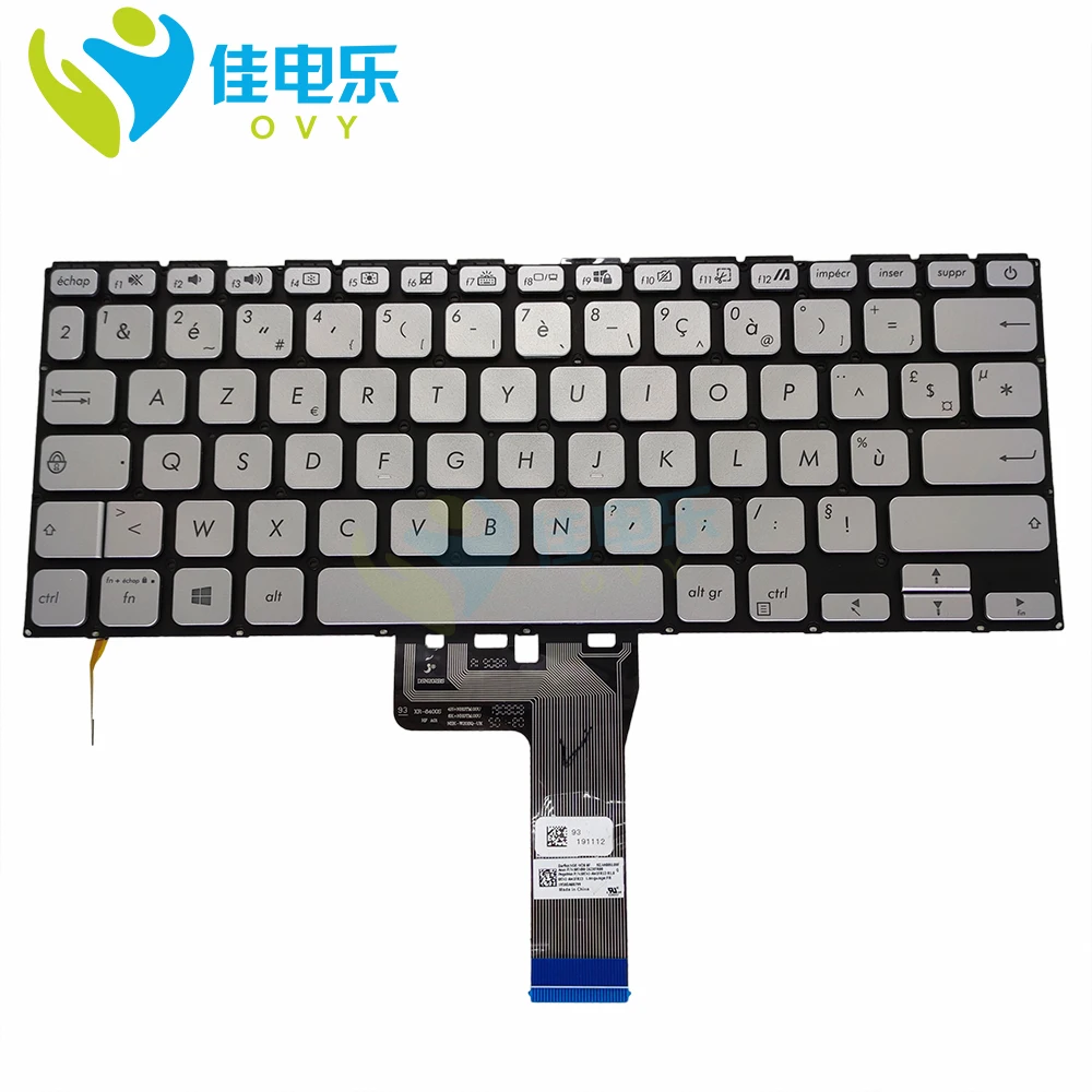 

OVY FR Backlight Keyboard for ASUS Vivobook 14 S14 X409 FA X409UA X409F French silver Replacement keyboards 0KNB0 262XFR00 sale