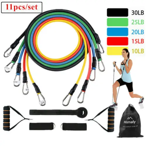 11pcs Fitness Resistance Bands Gym Kit Tubes with Handle Door Anchor Ankle Strap
11pcs Fitness Resistance Bands Gym Kit Tubes with Handle Door Anchor Ankle Strap