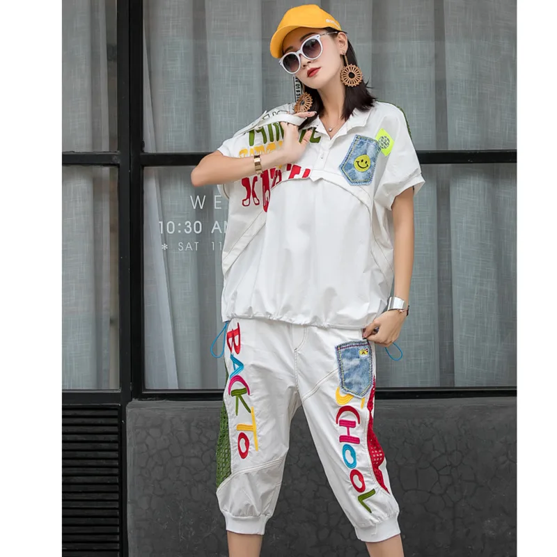 QING MO Fashion Brand Women Colorful Letter Set 2021 Women Embroidery Set Female Streetwear Set White ZQY7396
QING MO Fashion Brand Women Colorful Letter Set 2021 Women Embroidery Set Female Streetwear Set White ZQY7396