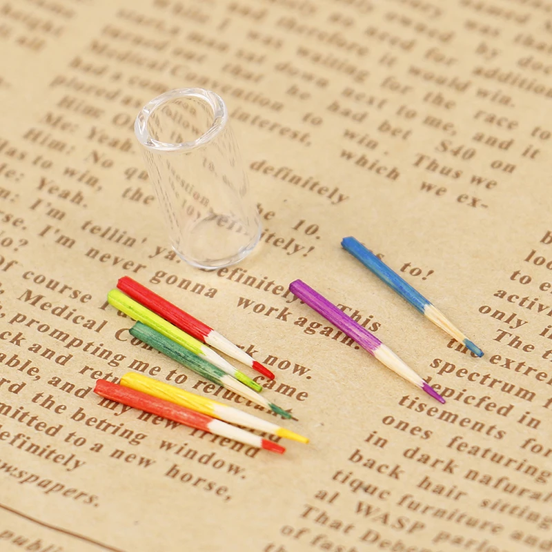 7Pcs/set 1:12 Dollhouse Miniature Colorful Pencil Brush Model Doll House Decor Mini Colored Pencil Model Toys With Pencil Holder
7Pcs/set 1:12 Dollhouse Miniature Colorful Pencil Brush Model Doll House Decor Mini Colored Pencil Model Toys With Pencil Holder