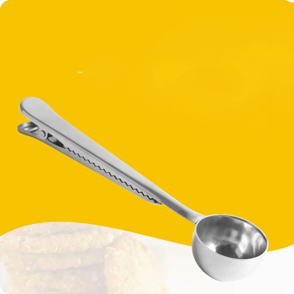 Safe 1PC Sainless Steel Coffee Spoon With Bag Seal Clip Coffee Measuring Spoon Ice Cream Spoon Multipurpose Kitchen Tool
Safe 1PC Sainless Steel Coffee Spoon With Bag Seal Clip Coffee Measuring Spoon Ice Cream Spoon Multipurpose Kitchen Tool