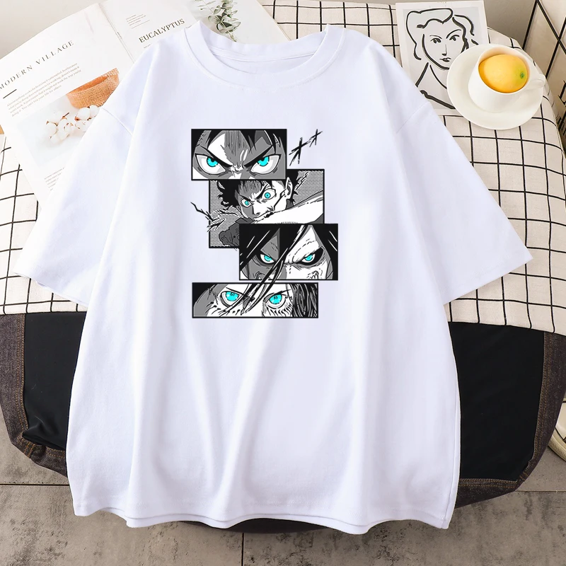 Attack On Titan Anime Eyes Print Womens Tshirt Summer Casual Top Fashion Brand Clothing New O-Neck Tops Loose Breathable T-Shirt
Attack On Titan Anime Eyes Print Womens Tshirt Summer Casual Top Fashion Brand Clothing New O-Neck Tops Loose Breathable T-Shirt