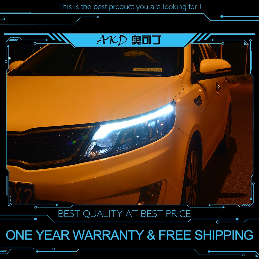 AKD tuning cars Headlight For KIA K2 RIO 2011-2014 Headlights LED DRL Running lights Bi-Xenon Beam Fog lights angel eyes Auto
AKD tuning cars Headlight For KIA K2 RIO 2011-2014 Headlights LED DRL Running lights Bi-Xenon Beam Fog lights angel eyes Auto