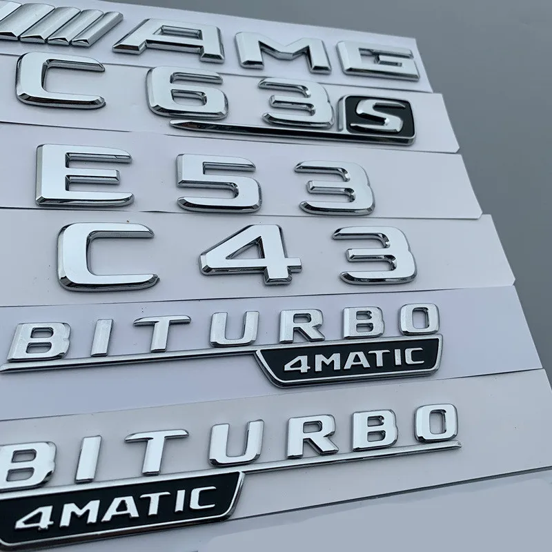 10 шт. C43 E43 AMG S63 S65L V8 3D Автомобильная Наклейка ABS автомобильный значок эмблема