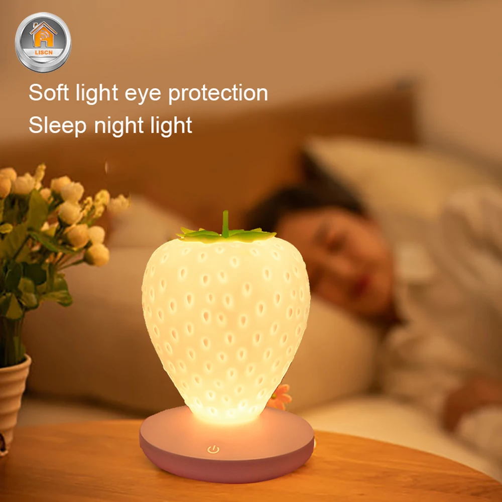 LED Night Light USB Strawberry Shape Novelty Children Lamp Dimmable Modular Touch Lights Bedroom Living Room Decoration Light
LED Night Light USB Strawberry Shape Novelty Children Lamp Dimmable Modular Touch Lights Bedroom Living Room Decoration Light