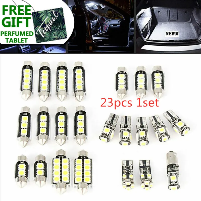 Universal 23Pcs LED T10 5050 Car Light Bulb Interior Dome Trunk License Plate Lamps Kit White For Bmw E60 E90 Golf 4 7 LED Lamp
Universal 23Pcs LED T10 5050 Car Light Bulb Interior Dome Trunk License Plate Lamps Kit White For Bmw E60 E90 Golf 4 7 LED Lamp