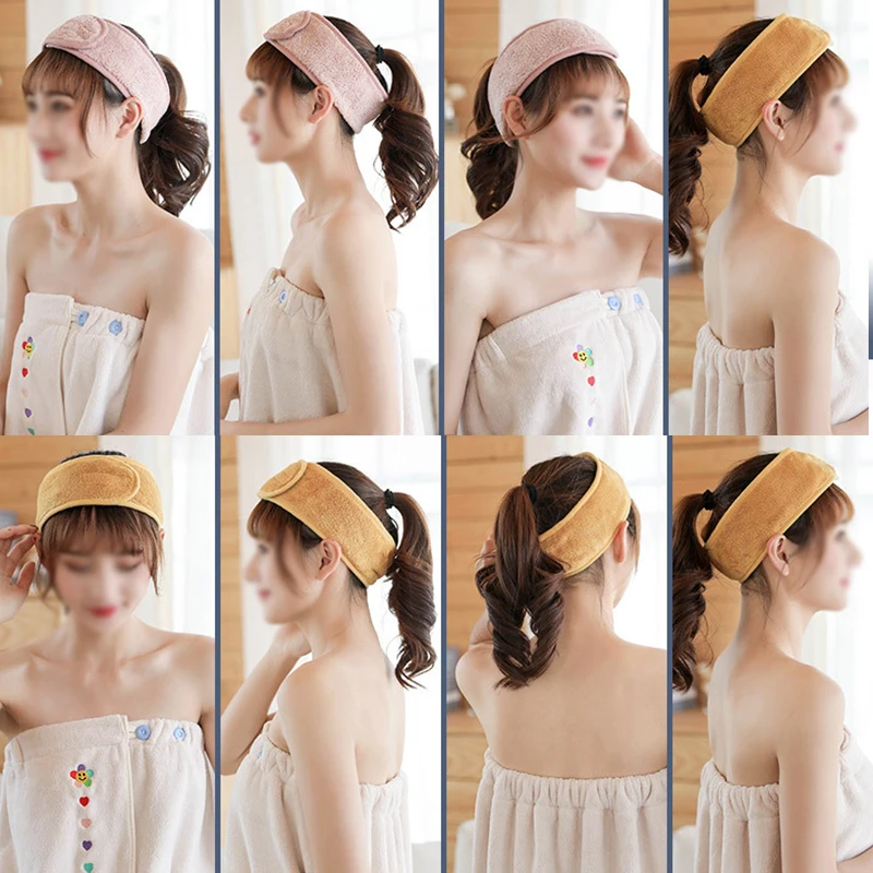 Women Adjustable Hairband Fashion Solid Color Hair Bands Makeup Toweling Hair Wrap Facial Headband Hair Accessories Shower Cap
Women Adjustable Hairband Fashion Solid Color Hair Bands Makeup Toweling Hair Wrap Facial Headband Hair Accessories Shower Cap