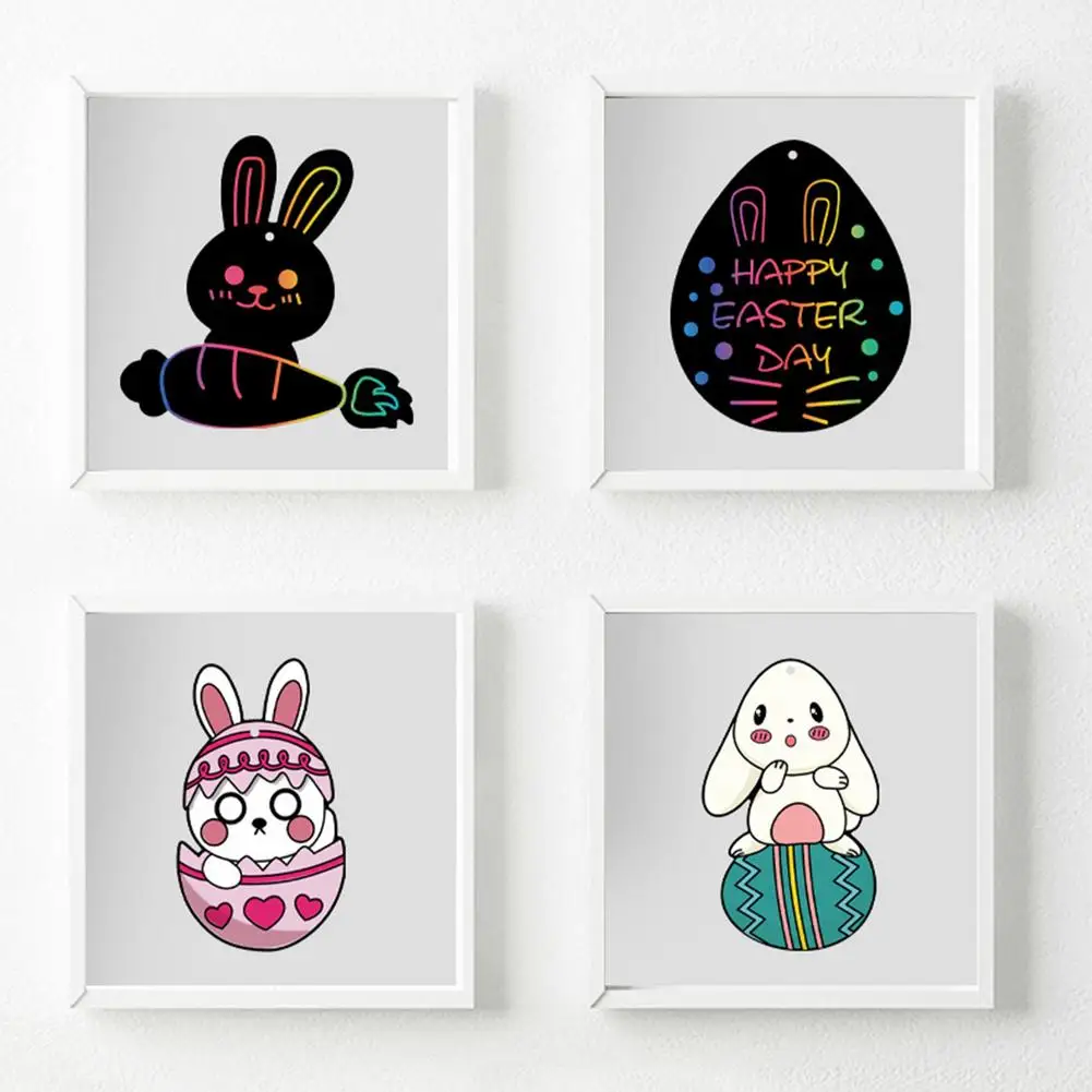 Easter Crafts Kit Scratch Off Cards Easter Scratch Paper With Wooden Stick Easter Children'S Colorful Scratch Painted Egg Decor
Easter Crafts Kit Scratch Off Cards Easter Scratch Paper With Wooden Stick Easter Children'S Colorful Scratch Painted Egg Decor