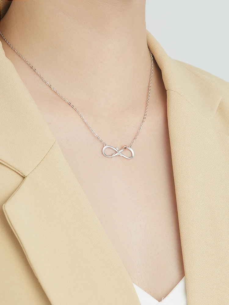 INALIS Infinity Love Necklace For Women 925 Sterling Silver Rose Gold Plated Rose Intertwine Necklaces Flower Pendant Fine Chain
INALIS Infinity Love Necklace For Women 925 Sterling Silver Rose Gold Plated Rose Intertwine Necklaces Flower Pendant Fine Chain