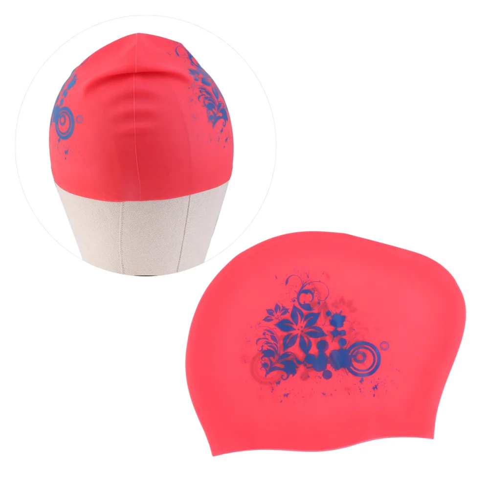 Elastic Silicone Swimming Cap Large Fashion Printed Swim Pool Hat Waterproof Long Hair Protect Ears Swim Caps (Red)
Elastic Silicone Swimming Cap Large Fashion Printed Swim Pool Hat Waterproof Long Hair Protect Ears Swim Caps (Red)