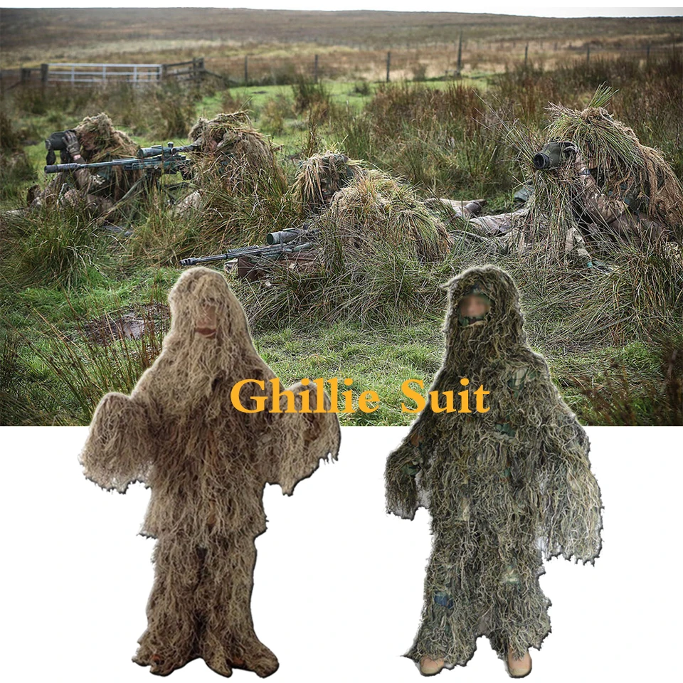 3D Withered Grass Ghillie Suit Sniper Military Tactical Camouflage Clothing Hunting Suit Army Hunting Clothes Birding Suit Kits
3D Withered Grass Ghillie Suit Sniper Military Tactical Camouflage Clothing Hunting Suit Army Hunting Clothes Birding Suit Kits