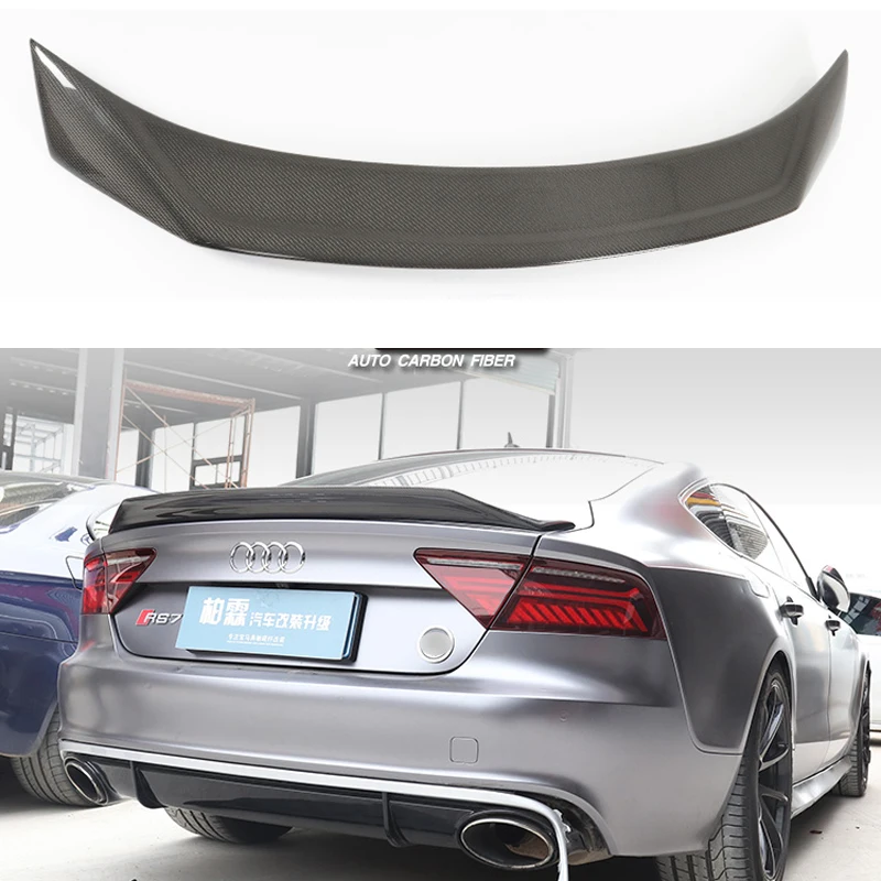 Car Accessories For AUDI A7 S7 RS7 2013 2014 2015 2016 2017 2018 Carbon Fiber Rear Roof Spoiler Tail Trunk Wing Decoration 
Car Accessories For AUDI A7 S7 RS7 2013 2014 2015 2016 2017 2018 Carbon Fiber Rear Roof Spoiler Tail Trunk Wing Decoration