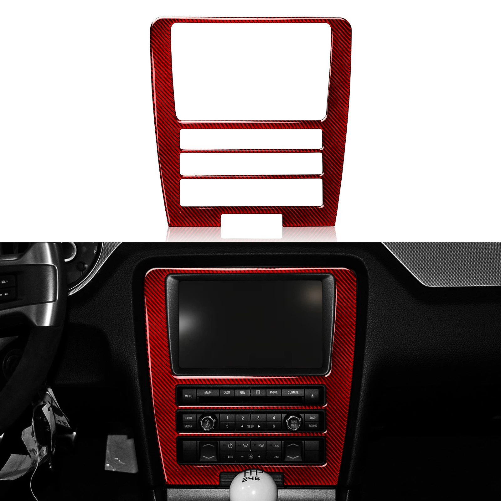 Carbon Fiber Stickers Decal Car Center Control CD Panel Interior Cover Trim for Ford Mustang 2009-2014 Accessories
Carbon Fiber Stickers Decal Car Center Control CD Panel Interior Cover Trim for Ford Mustang 2009-2014 Accessories