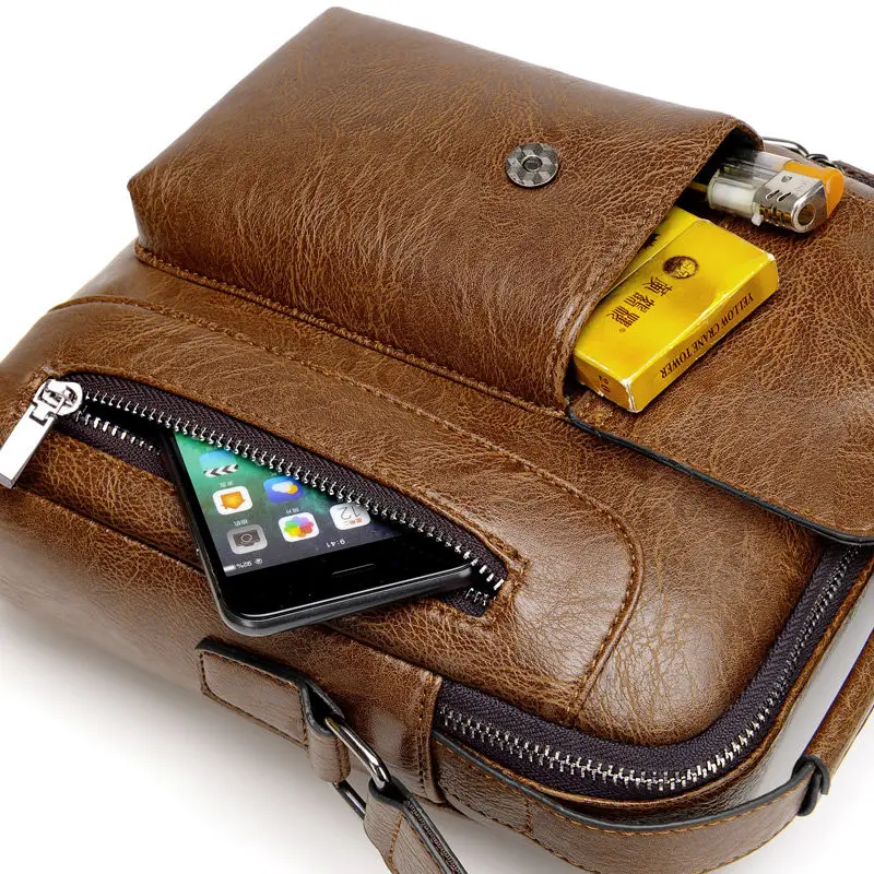 Casual Men Shoulder Bag Vintage Crossbody High Quality Male Bag PU Leather Handbag Capacity Men Messenger Bags Tote Bag
Casual Men Shoulder Bag Vintage Crossbody High Quality Male Bag PU Leather Handbag Capacity Men Messenger Bags Tote Bag