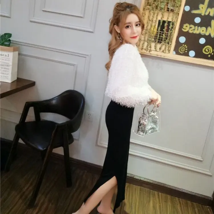 Women 2020 New Autumn Fashion Two Piece Suits Female Tassel Solid Color Loose Tops Ladies Hiigh Waist Split Skirt Sets Q178
Women 2020 New Autumn Fashion Two Piece Suits Female Tassel Solid Color Loose Tops Ladies Hiigh Waist Split Skirt Sets Q178
