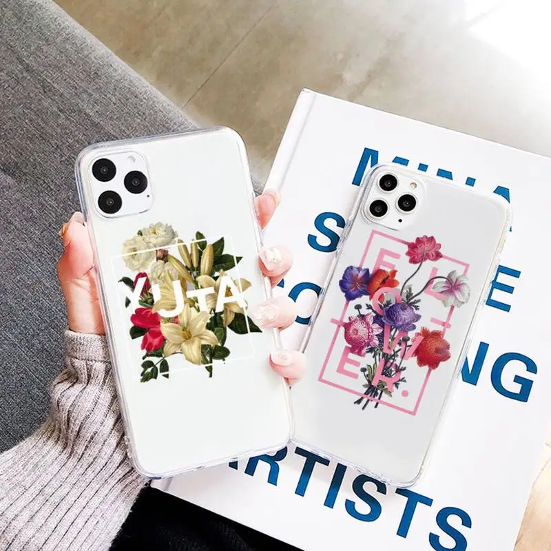 Flower text art Phone Case Transparent Clear for iPhone 11 12 mini pro XS MAX 7 8 6 6S Plus X 5S SE 2020 XR
Flower text art Phone Case Transparent Clear for iPhone 11 12 mini pro XS MAX 7 8 6 6S Plus X 5S SE 2020 XR