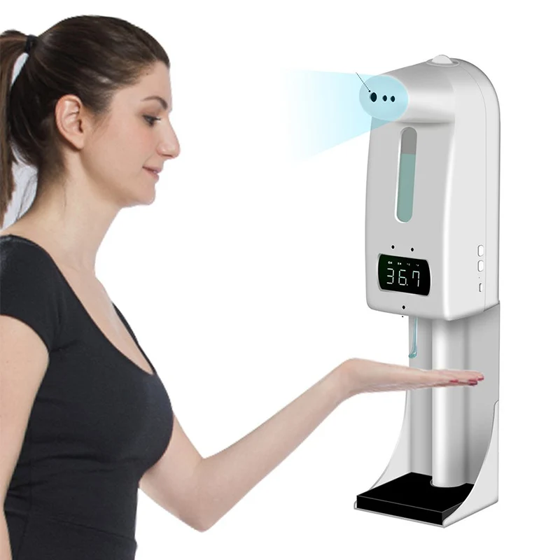 2 in 1 Infrared Thermometer K9 Automatic Soap Dispenser Palm Temperature Measurement and Disinfection Integrated Machine K9 PRO 
2 in 1 Infrared Thermometer K9 Automatic Soap Dispenser Palm Temperature Measurement and Disinfection Integrated Machine K9 PRO