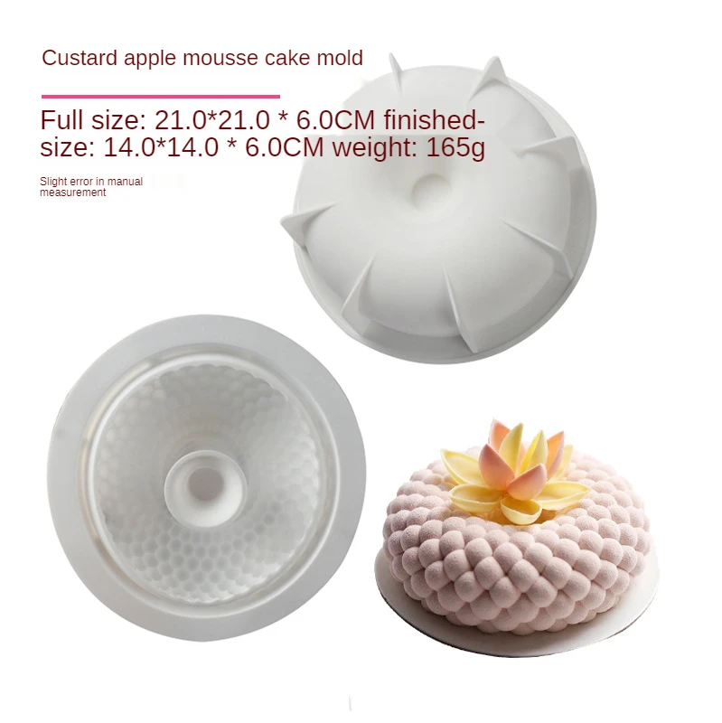 Single Hollow Custard Apple Silicone Cake Decorating Mold For Baking Mould Dessert Mousse Pastry Pan Bakewar Tools
Single Hollow Custard Apple Silicone Cake Decorating Mold For Baking Mould Dessert Mousse Pastry Pan Bakewar Tools