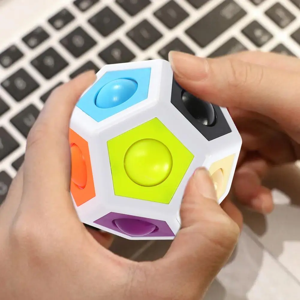 Puzzle Rainbow Ball Rainbow Ball Magic With 12 Holes Antistress Stress Relief Polyhedron Rainbow Ball Learning Toys For Kids
Puzzle Rainbow Ball Rainbow Ball Magic With 12 Holes Antistress Stress Relief Polyhedron Rainbow Ball Learning Toys For Kids