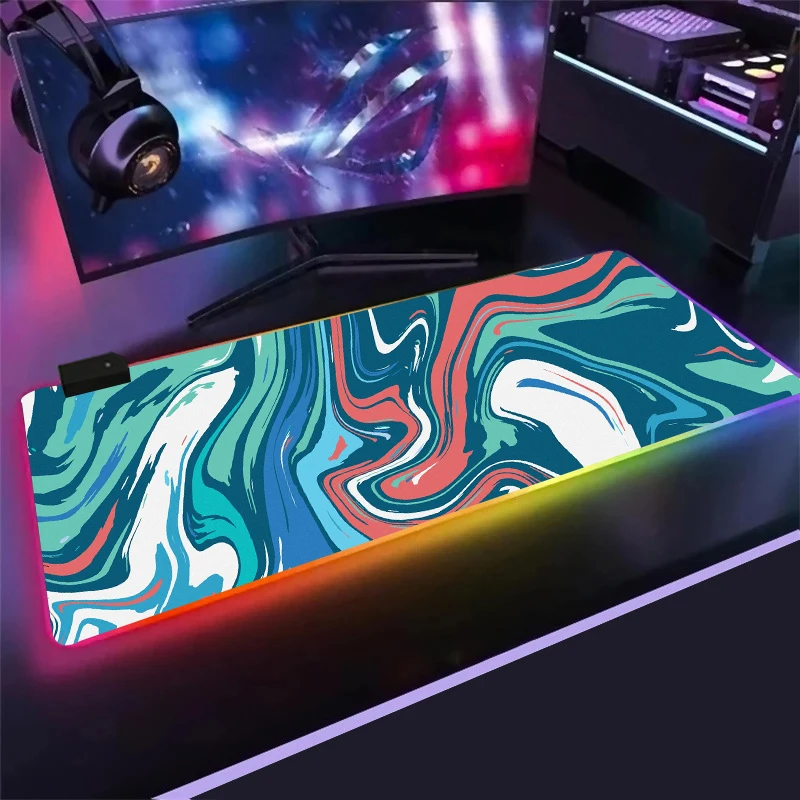 Cool pattern Strata Liquid RGB Mouse Pad Design Game Decoracion Computer Keyboard Desk Mat Kawaii Gaming Accessories carpet gift
Cool pattern Strata Liquid RGB Mouse Pad Design Game Decoracion Computer Keyboard Desk Mat Kawaii Gaming Accessories carpet gift