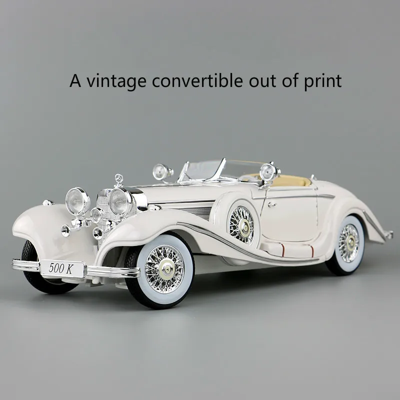 Rare 1/18 New Special Die-casting Metal German Convertible Vintage 500K Car Model Home Display Collectiontoys For Children
Rare 1/18 New Special Die-casting Metal German Convertible Vintage 500K Car Model Home Display Collectiontoys For Children