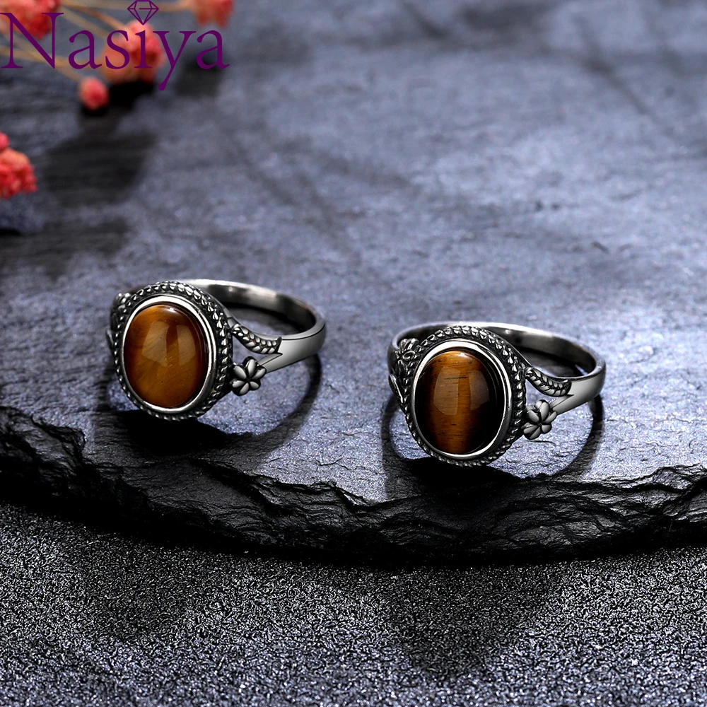 S925 Tibetan silver Fashion Jewelry Femme Natural Moonstone Tiger's Eye Personalized Rings for Women Bijoux Wedding Jewelry Gift
S925 Tibetan silver Fashion Jewelry Femme Natural Moonstone Tiger's Eye Personalized Rings for Women Bijoux Wedding Jewelry Gift