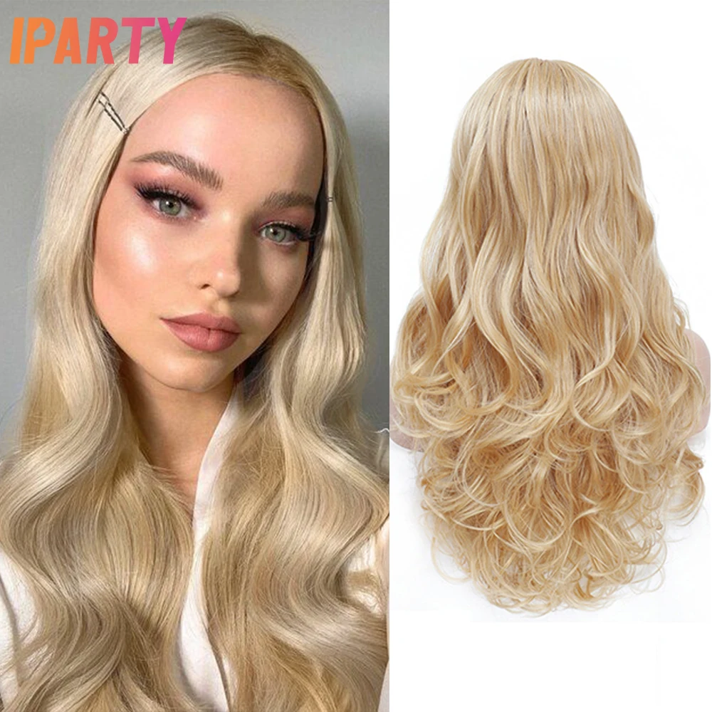 Middle Part Blonde Wig Long Body Wave Synthetic Colorful Wigs High Temperature Fiber Hair For Women Party Cosplay Lolita IPARTY
Middle Part Blonde Wig Long Body Wave Synthetic Colorful Wigs High Temperature Fiber Hair For Women Party Cosplay Lolita IPARTY
