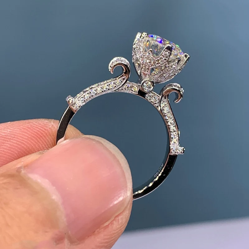 Luxury Diamond Wedding Engagement Rings for Bride 925 Sterling Silver Crystal Rings Women Party Fine Jewelry Accessories Gifts
Luxury Diamond Wedding Engagement Rings for Bride 925 Sterling Silver Crystal Rings Women Party Fine Jewelry Accessories Gifts