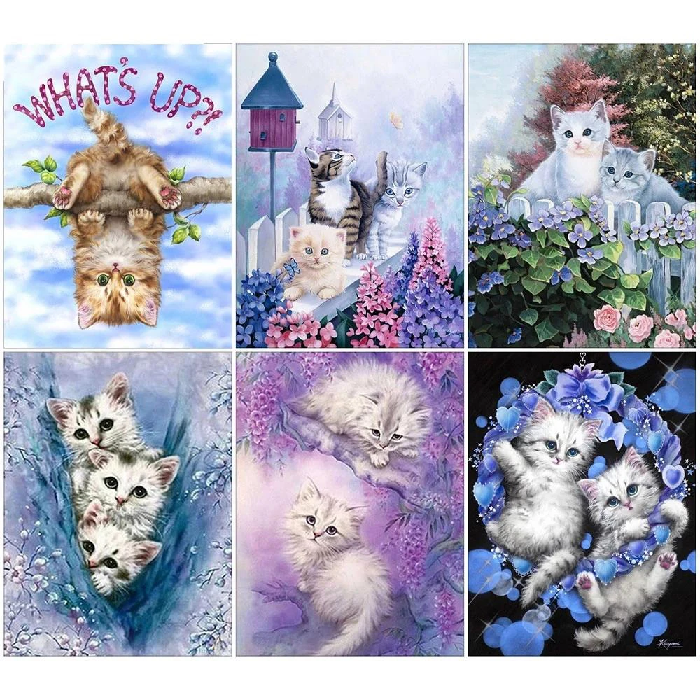 5D Diy Diamond Painting Cute Cat Full Square/Round Drill Diamond Embroidery Animal Pictures Of Rhinestones Mosaic Handmade Gifts
5D Diy Diamond Painting Cute Cat Full Square/Round Drill Diamond Embroidery Animal Pictures Of Rhinestones Mosaic Handmade Gifts