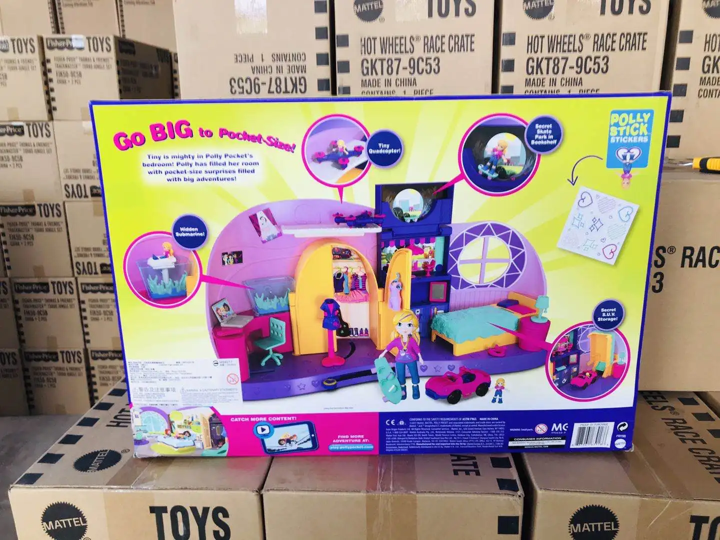 Genuine Polly pocket Mini Pocket Polly's room turned into a combination treasure box girl toy FRY98 
Genuine Polly pocket Mini Pocket Polly's room turned into a combination treasure box girl toy FRY98