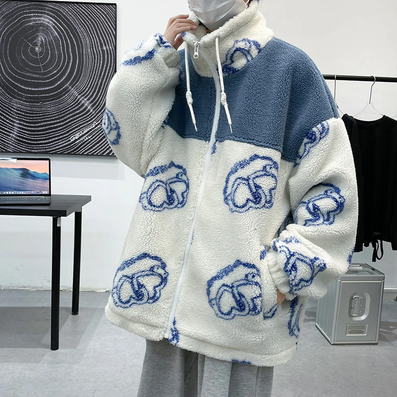 Hybskr Harajuku Oversized Mens Lamb Wool Jackets Warm Stand Collar Fashion Male Parkas Thicken Warm Men's Winter Coat 2021 New
Hybskr Harajuku Oversized Mens Lamb Wool Jackets Warm Stand Collar Fashion Male Parkas Thicken Warm Men's Winter Coat 2021 New