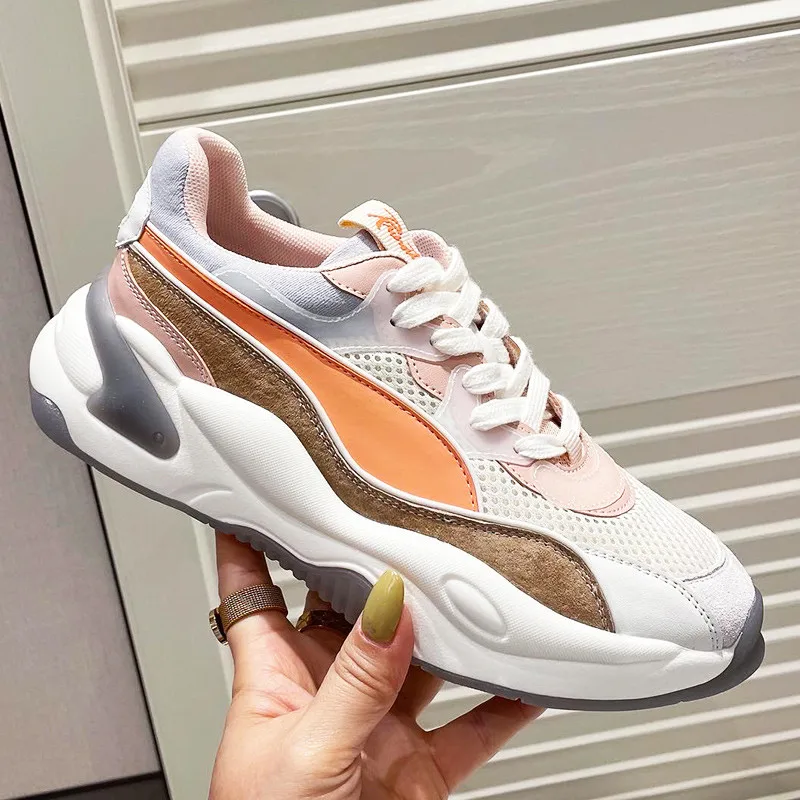 Asumer 2021 Flat Sneakers Women Platform Shoes Mixed Colors Fashion Casual Shoes Round Toe Light Breathable Dad Shoes Ladies
Asumer 2021 Flat Sneakers Women Platform Shoes Mixed Colors Fashion Casual Shoes Round Toe Light Breathable Dad Shoes Ladies
