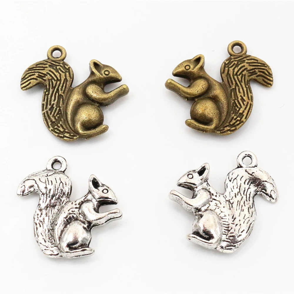 21x20mm 10pcs Antique Bronze and Antique Silver Plated Squirrel Handmade Charms Pendant:DIY for bracelet necklace
21x20mm 10pcs Antique Bronze and Antique Silver Plated Squirrel Handmade Charms Pendant:DIY for bracelet necklace