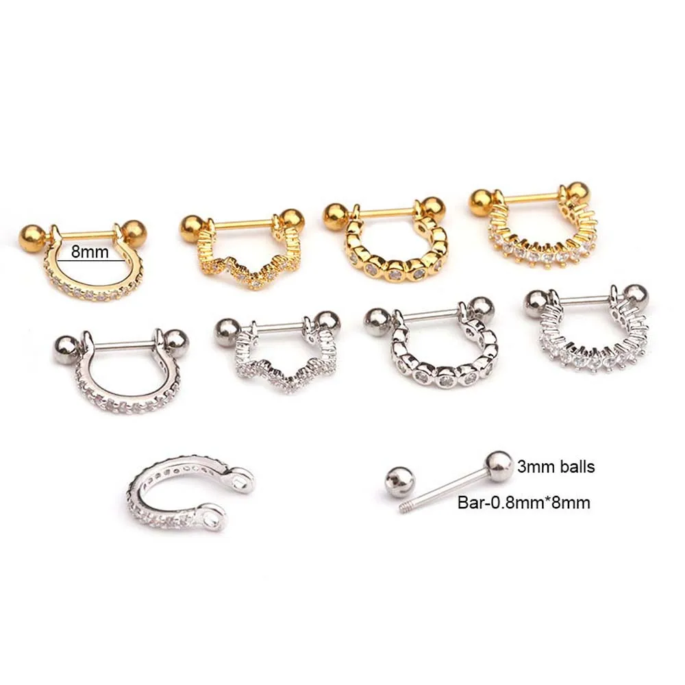 1Pc 20g(0.8mm) Sellsets Barbell With Cz Hoop Cartilage Helix Daith Rook Lobe Earring Ear Piercing Jewelry
1Pc 20g(0.8mm) Sellsets Barbell With Cz Hoop Cartilage Helix Daith Rook Lobe Earring Ear Piercing Jewelry