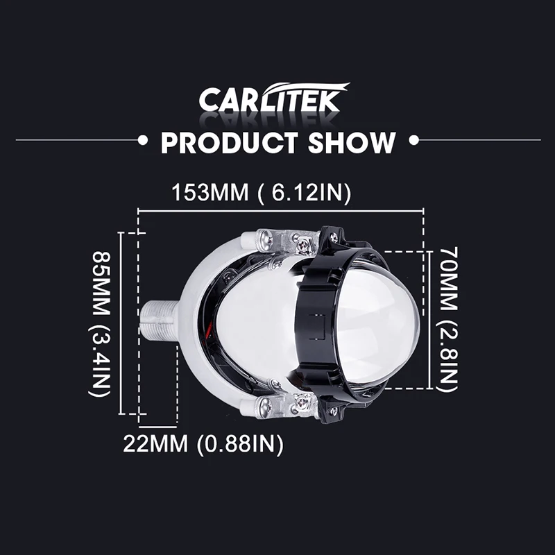 3 Inch 6000K Bi-LED Projector Lenses H4 LED Bulbs Car Headlight Accessories DIY Repair Lens 70W Auto Lights Retrofit Carlitek SA
3 Inch 6000K Bi-LED Projector Lenses H4 LED Bulbs Car Headlight Accessories DIY Repair Lens 70W Auto Lights Retrofit Carlitek SA