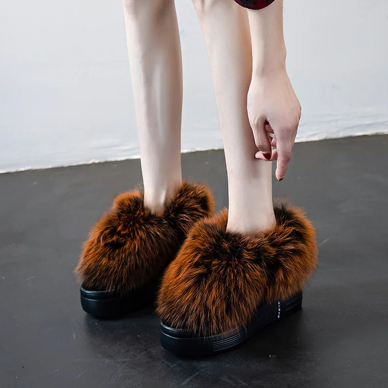 LEOSOXS Genuine Leather Women Boots Fox Fur Winter Warm Snow Boots Platform Flat Slip-On Female Ankle Boots Fashion Casual Shoes
LEOSOXS Genuine Leather Women Boots Fox Fur Winter Warm Snow Boots Platform Flat Slip-On Female Ankle Boots Fashion Casual Shoes