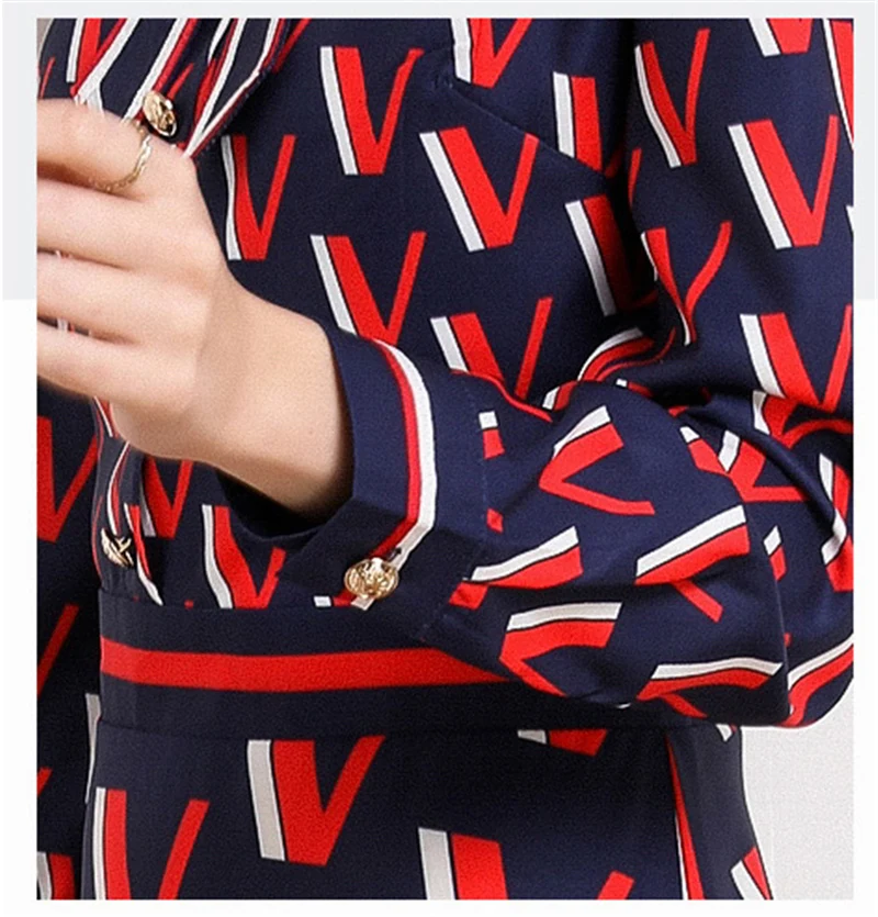 Autumn Women Fashion Slim Letter Print Runway Midi Dress Office Lady Long Sleeve Turn-down Collar Vintage Print A-Line Dresses
Autumn Women Fashion Slim Letter Print Runway Midi Dress Office Lady Long Sleeve Turn-down Collar Vintage Print A-Line Dresses