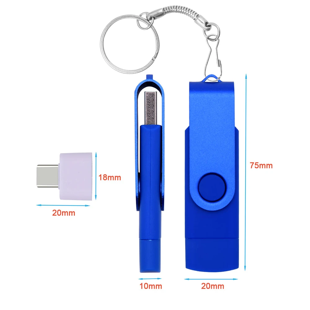 OTG USB 2.0 Flash Drives 3 In 1 Pendrive 64GB 128GB Pen Drive for Micro/Type-C Android 8GB 16GB 32GB External Storage Gifts Logo
OTG USB 2.0 Flash Drives 3 In 1 Pendrive 64GB 128GB Pen Drive for Micro/Type-C Android 8GB 16GB 32GB External Storage Gifts Logo