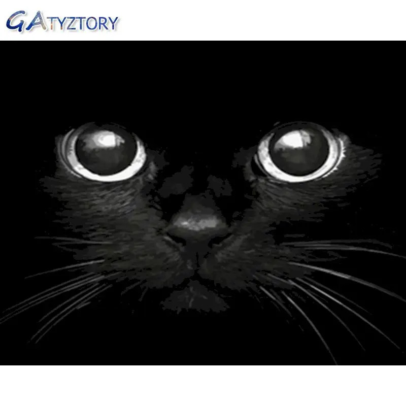 GATYZTORY DIY Painting By Numbers Black cat paint by numbers for children picture frames wall photo frame acrylic paint 40x50cm
GATYZTORY DIY Painting By Numbers Black cat paint by numbers for children picture frames wall photo frame acrylic paint 40x50cm