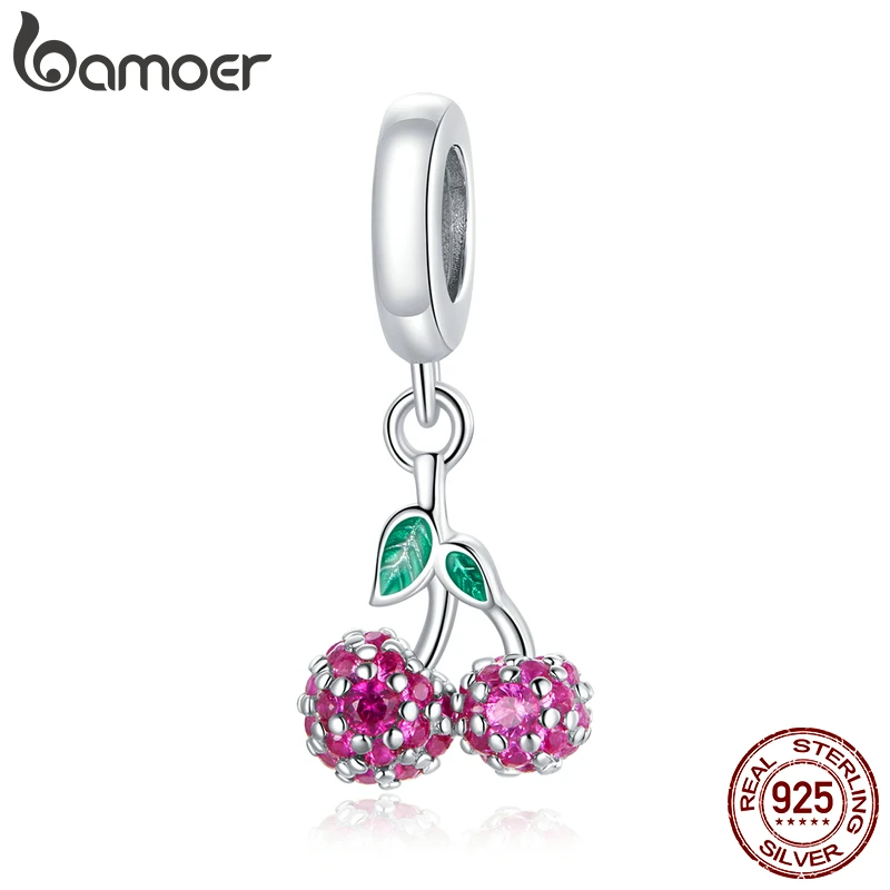 bamoer Authentic 925 Sterling Silver Fresh Cherry Charm for Original Silver Beads Bracelet & Bangle DIY Jewelry making BSC401
bamoer Authentic 925 Sterling Silver Fresh Cherry Charm for Original Silver Beads Bracelet & Bangle DIY Jewelry making BSC401