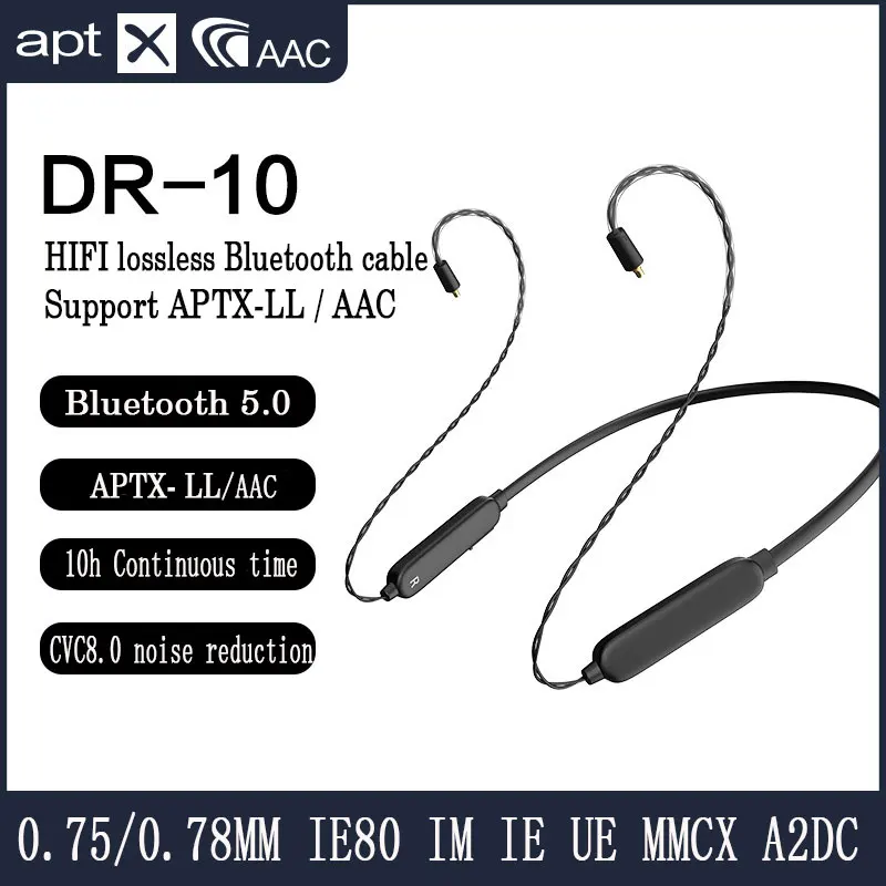 Bluetooth Upgrade Cable Qualcomm QCC3005 Chip For iphone MMCX/0.78/0.75/2pin/A2DC/IE/IM HIFI V5.0 Earphone stand by AAC APTX
Bluetooth Upgrade Cable Qualcomm QCC3005 Chip For iphone MMCX/0.78/0.75/2pin/A2DC/IE/IM HIFI V5.0 Earphone stand by AAC APTX