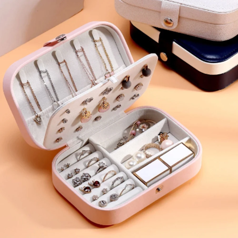 Delicate Portable Jewelry Box Multi-function PU Leather Jewelry Storage Box Case Holder Earring Necklace Plate Jewelry Organizer
Delicate Portable Jewelry Box Multi-function PU Leather Jewelry Storage Box Case Holder Earring Necklace Plate Jewelry Organizer