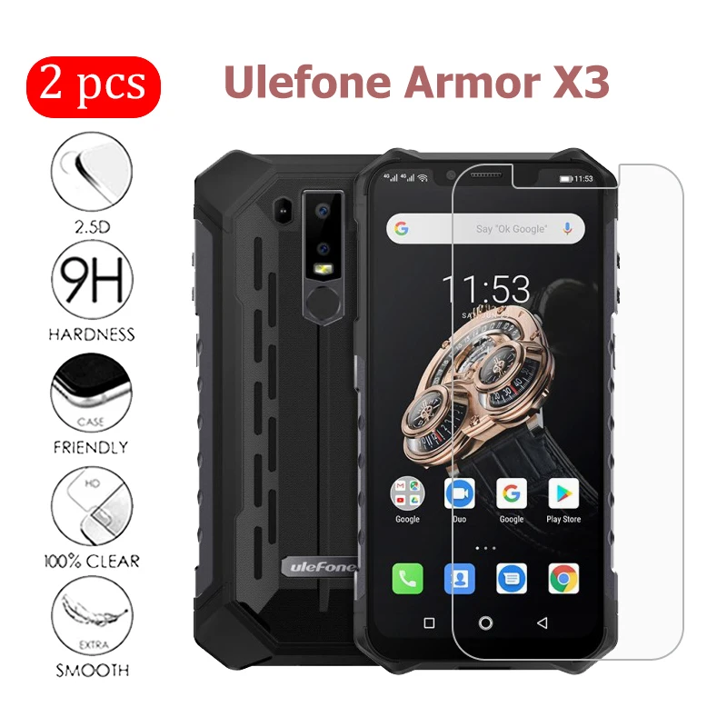 Закаленное стекло для Ulefone Armor X3 2 шт. 5 дюйма защита экрана от царапин пленка ЖК X 3