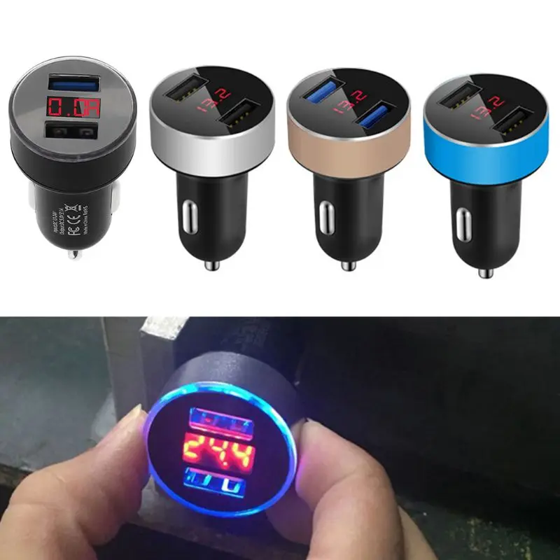 Двойной USB Порты и разъёмы цифровой Красный светодиодный Напряжение ток Дисплей автомобиля Зарядное устройство для сотового телефона
Двойной USB Порты и разъёмы цифровой Красный светодиодный Напряжение ток Дисплей автомобиля Зарядное устройство для сотового телефона